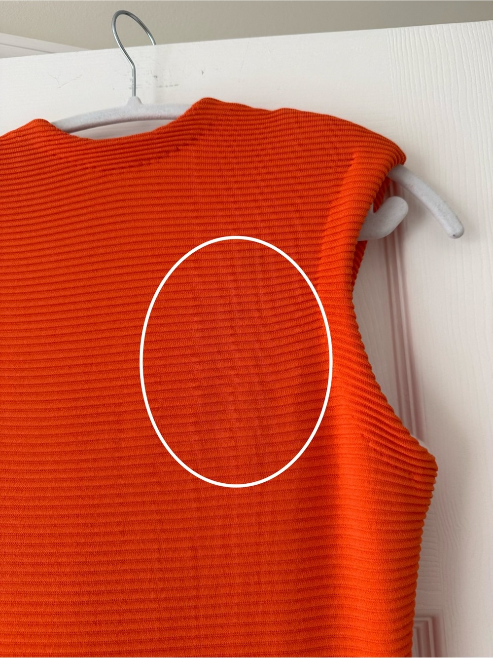 Aje Rushes Raffia Trimmed Ribbed Stretch Knit Dress Orange - Picture 4 of 16